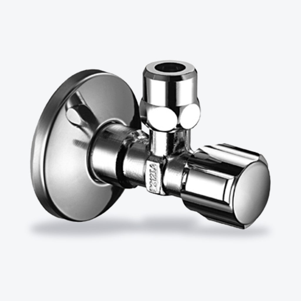Eckventil 1/2″ verchromt mit Längenausgleich und Schubrosette