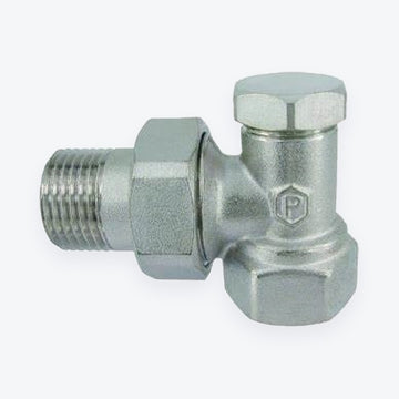 Radiatorverschraubung in Eckform, 1/2″