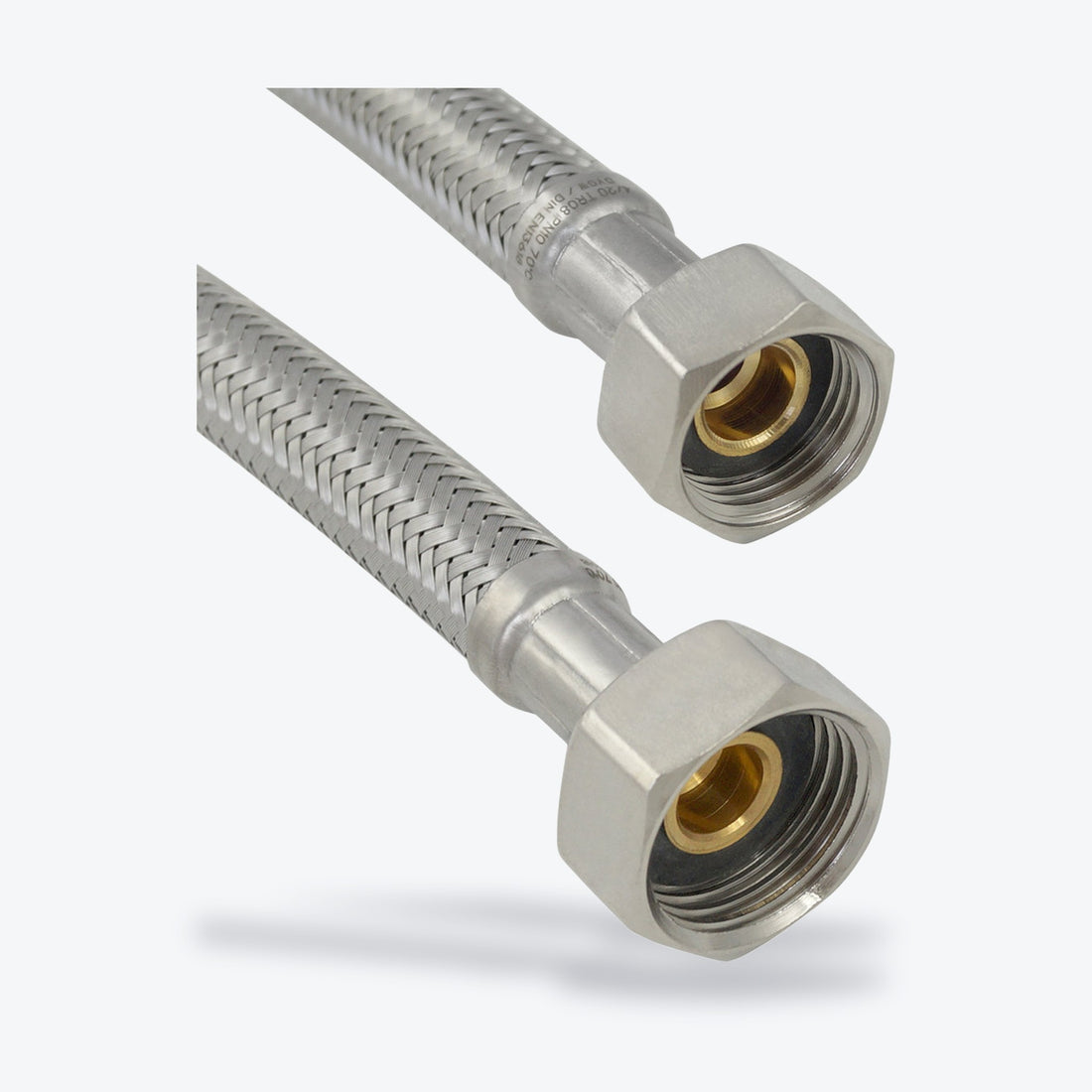 Flexschlauch 3/8″ IG × 3/8″ IG mit Edelstahlumflechtung