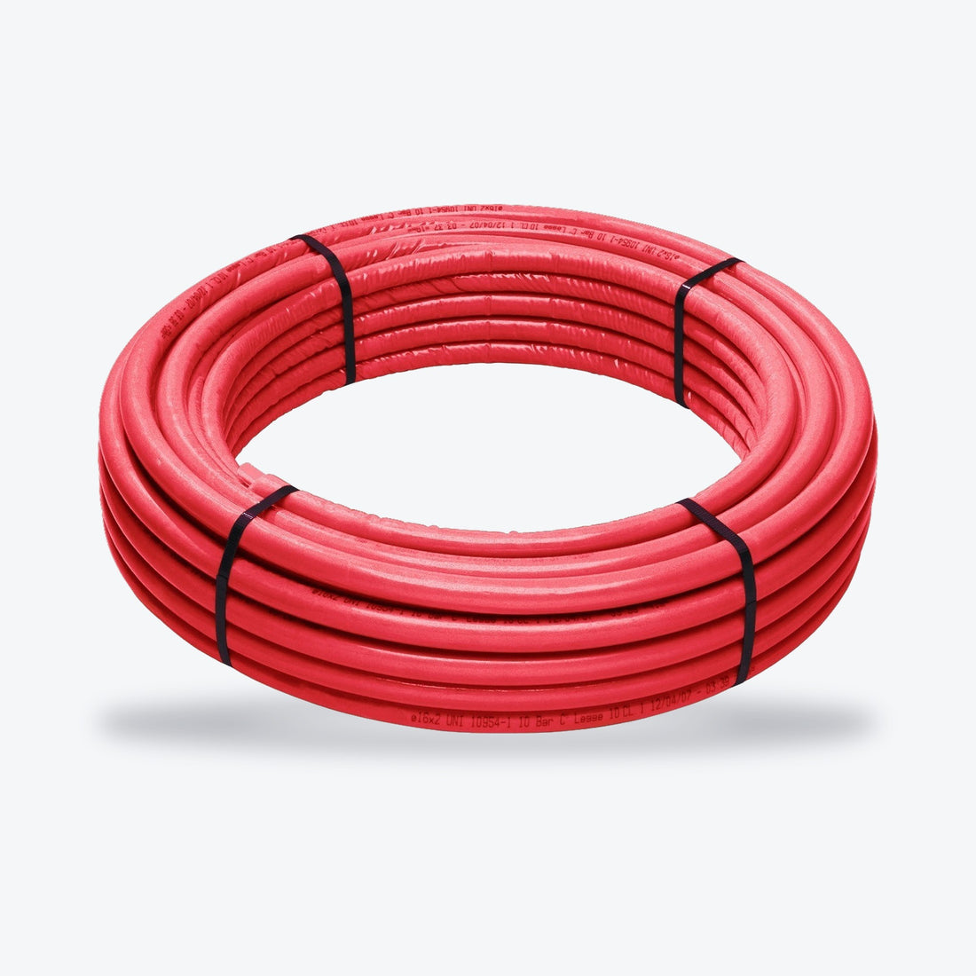 Alu-Verbundrohr mit 6 mm Vorisolierung in Rot, auf der Rolle