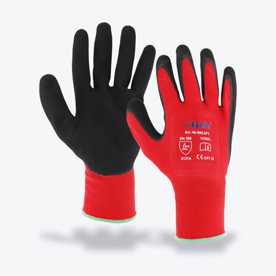 Ulith Safety Peel-Improver Montagehandschuh rot/schwarz